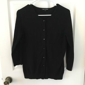 Cable and Guage Black Sweater